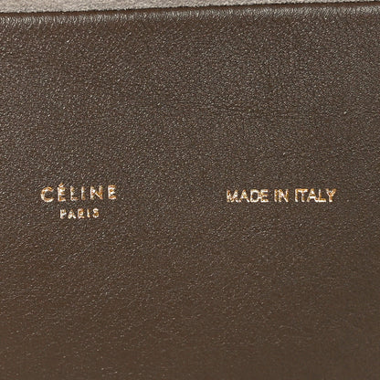 Celine Calfskin Suede All Soft Shoulder Bag Bright Orange Cement Olive 8 of 11