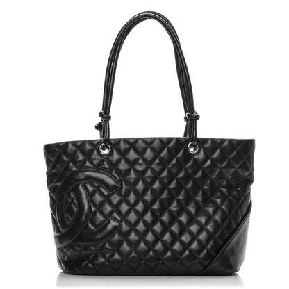 Chanel Calfskin Quilted Large Cambon Tote Black 1 of 6