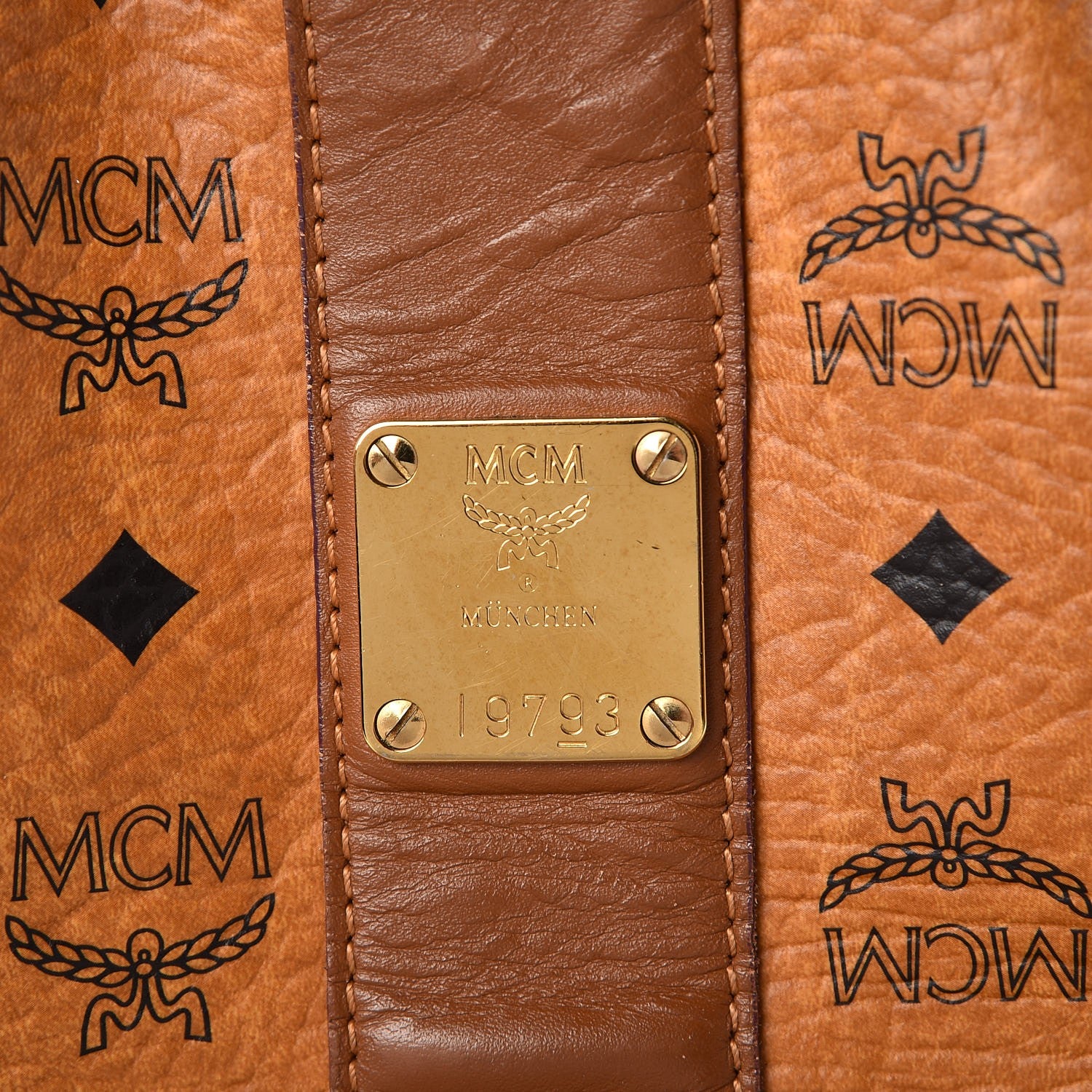 MCM Visetos Liz Reversible Shopper Tote Cognac 11 of 26