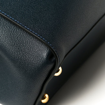 Burberry Soft Grain Calfskin Medium Buckle Tote Blue Carbon 6 of 14