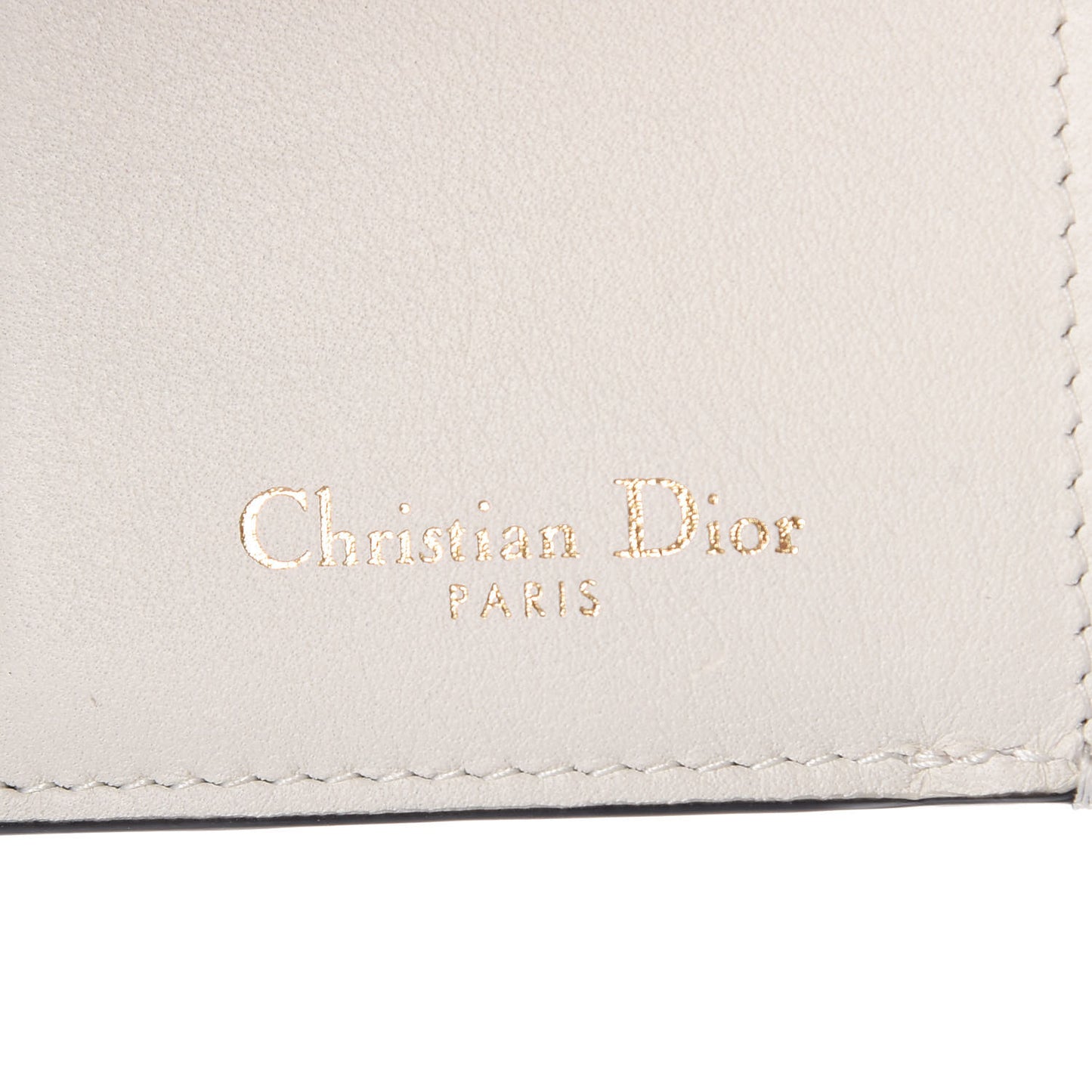 Calfskin Embossed Stars Medium Wallet White Multi