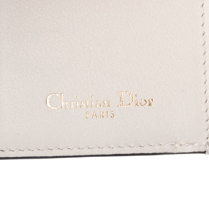 Christian Dior Calfskin Embossed Stars Medium Wallet White Multi 6 of 7