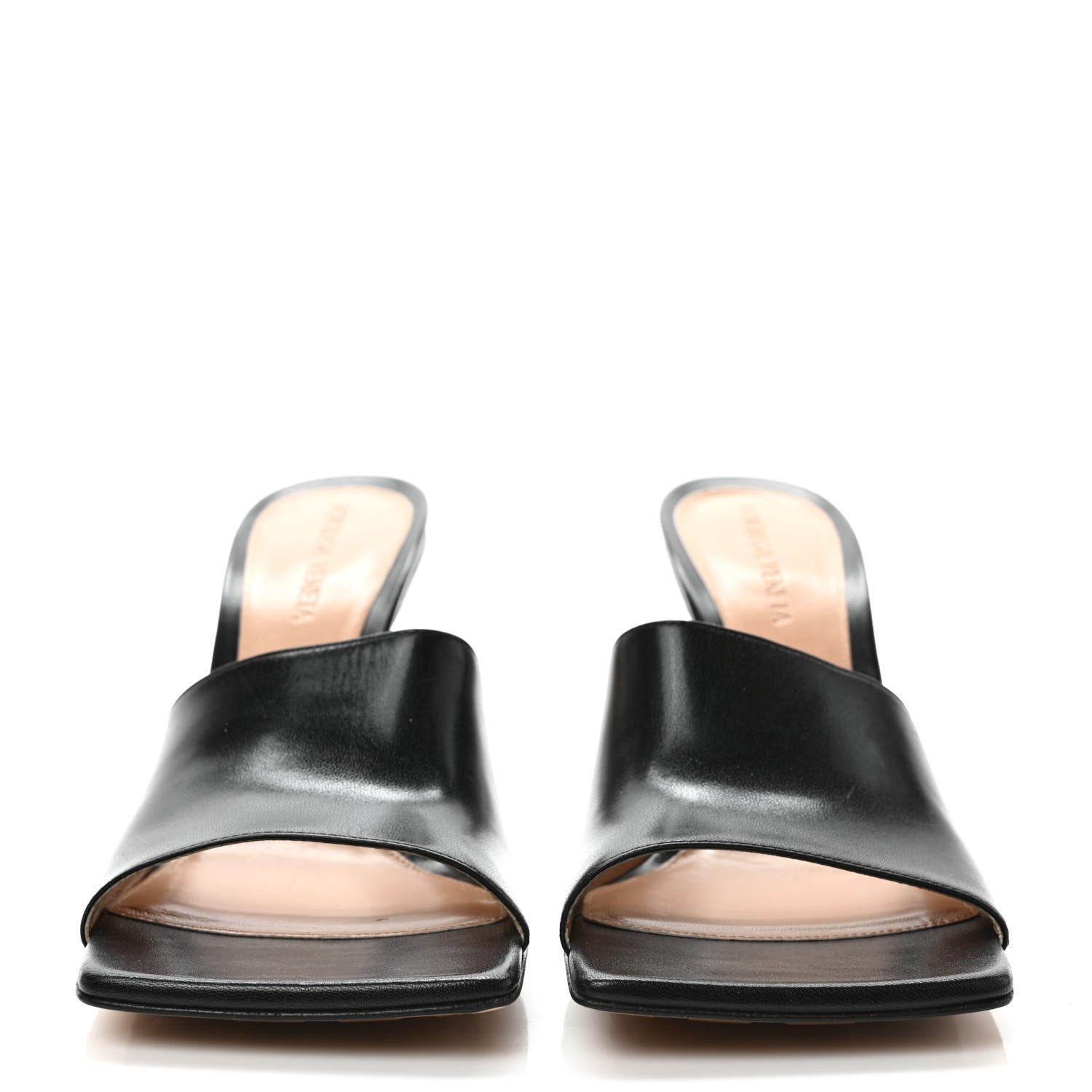 Bottega Veneta Lambskin Stretch Mule Sandals 38.5 Black 2 of 8