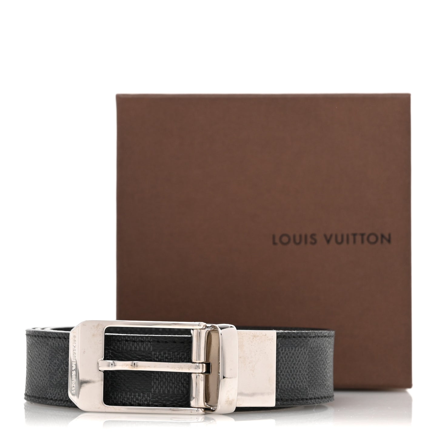 Damier Graphite Calfskin Belt 90 36 Black