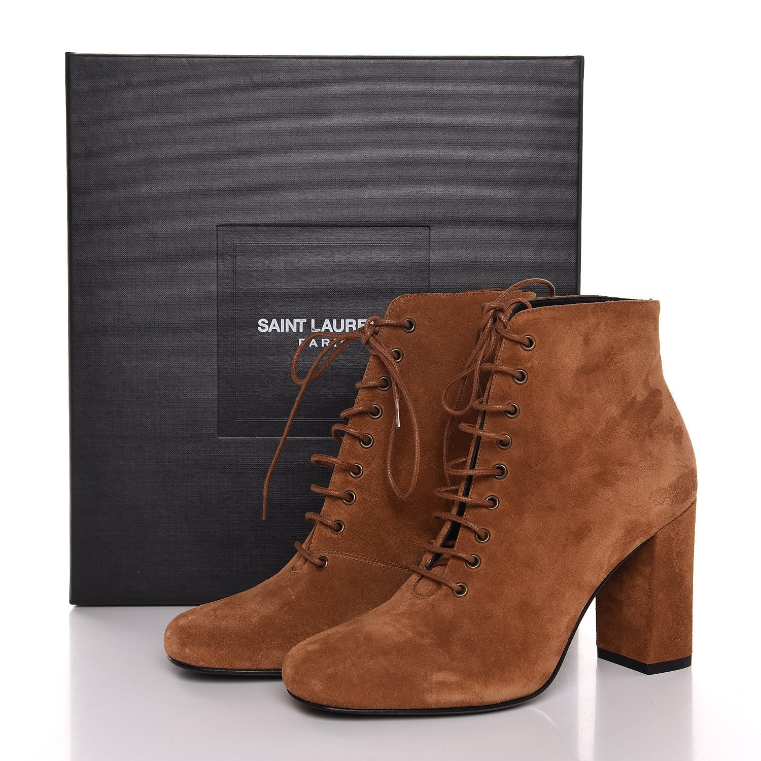 Saint Laurent Suede Otterproof Light Babies 90 Ankle Boot 35 Fox Brown 8 of 8