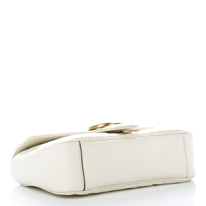 Gucci Calfskin Matelasse Small GG Marmont Shoulder Bag White 4 of 9