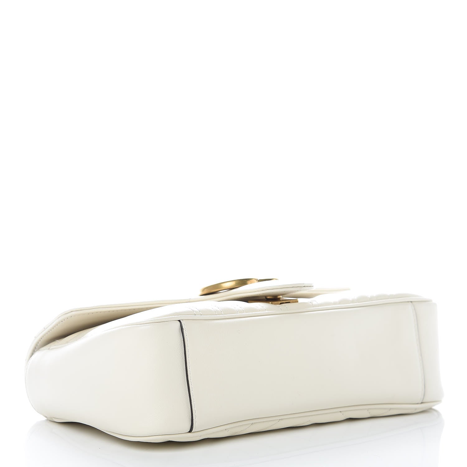 Gucci Calfskin Matelasse Small GG Marmont Shoulder Bag White 5 of 10
