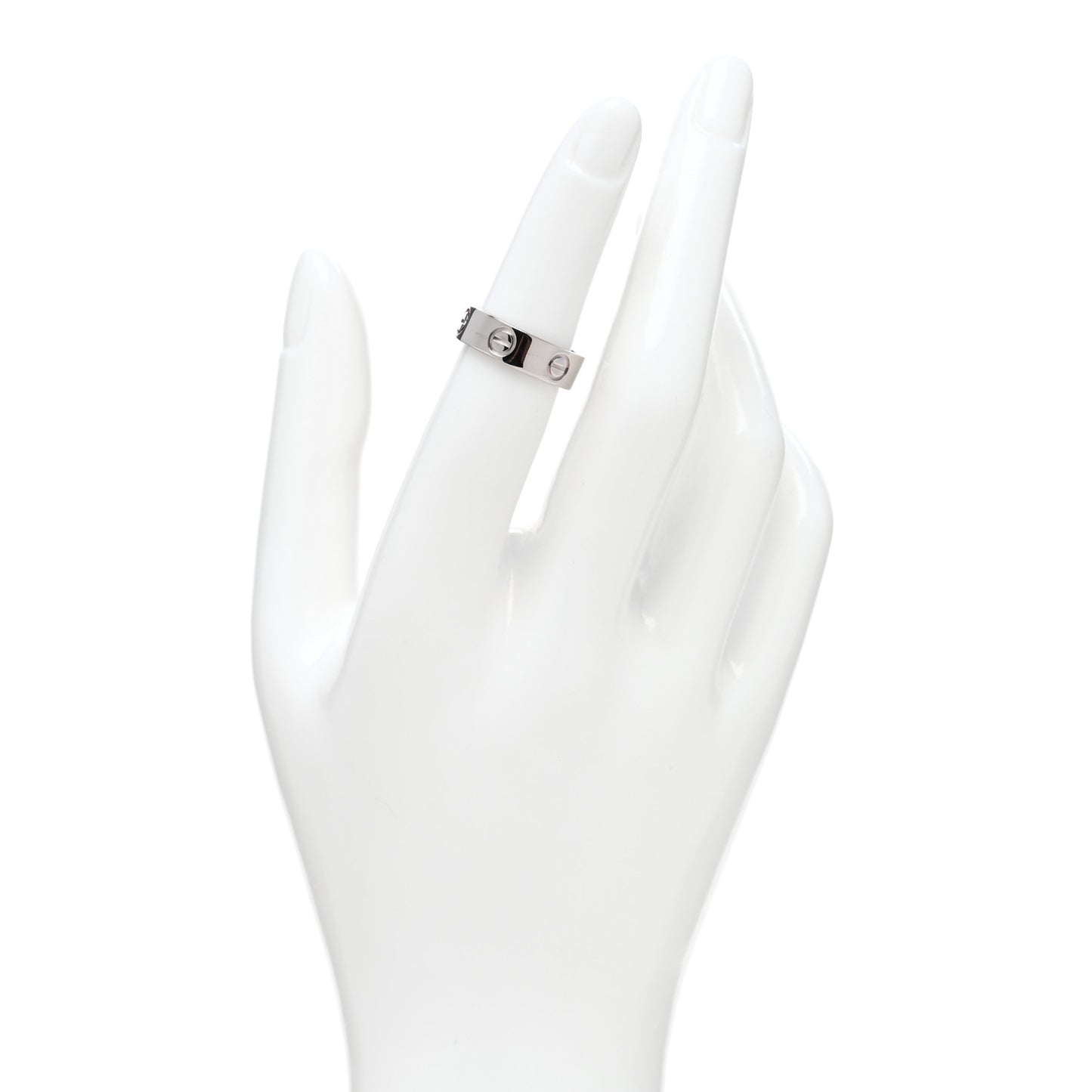 18K White Gold 5.5mm LOVE Ring 50 5.25