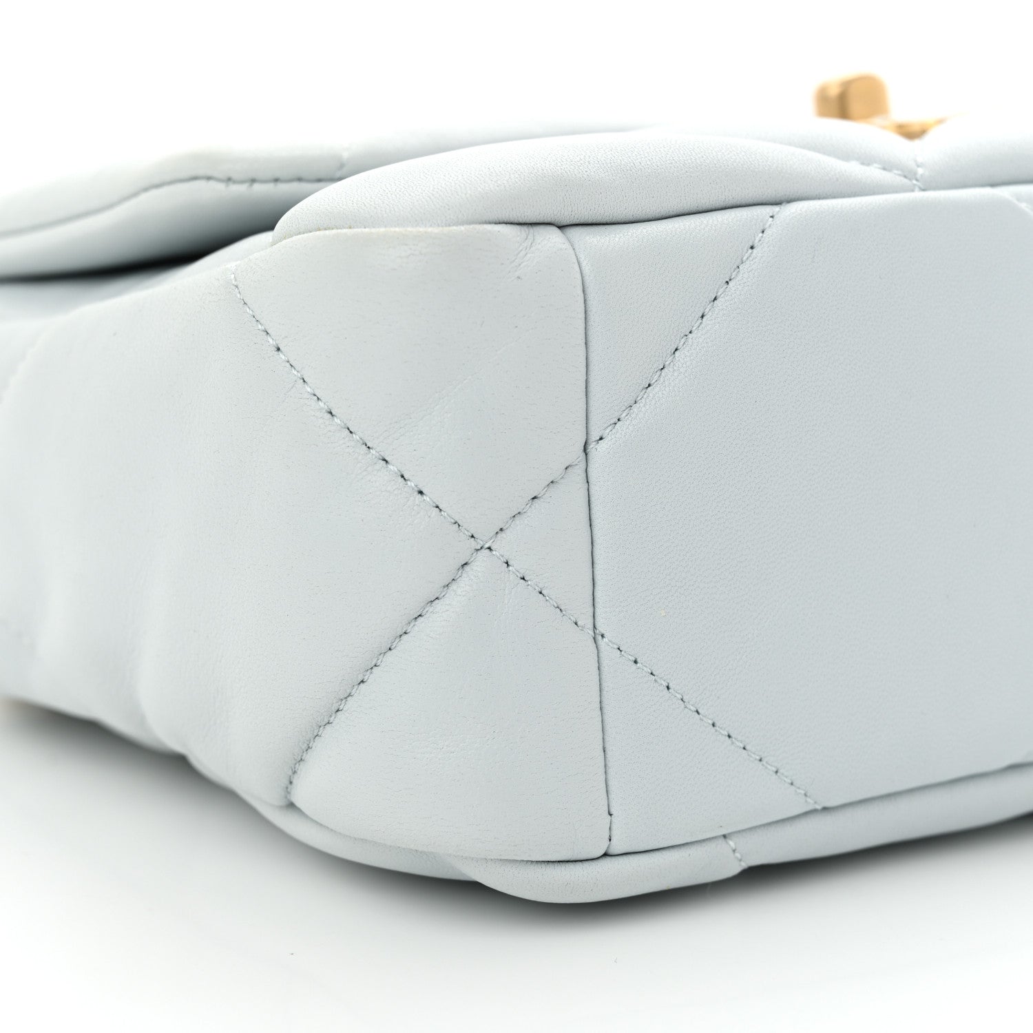 Chanel Lambskin Quilted Medium Chanel 19 Flap Light Blue 9 of 12