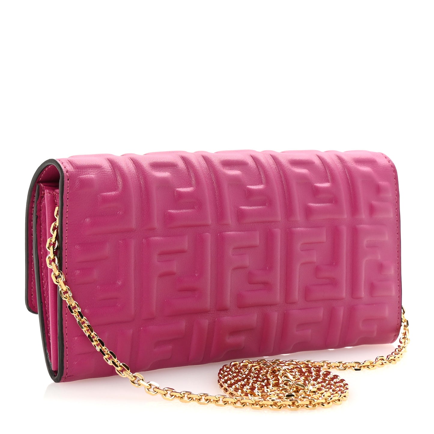 Nappa Matisse FF Embossed Continental Wallet On Chain Ciclamino Pilar