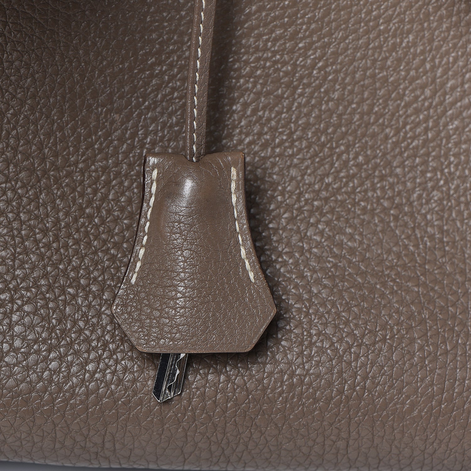 Hermes Taurillon Clemence Birkin 30 Etoupe 14 of 31