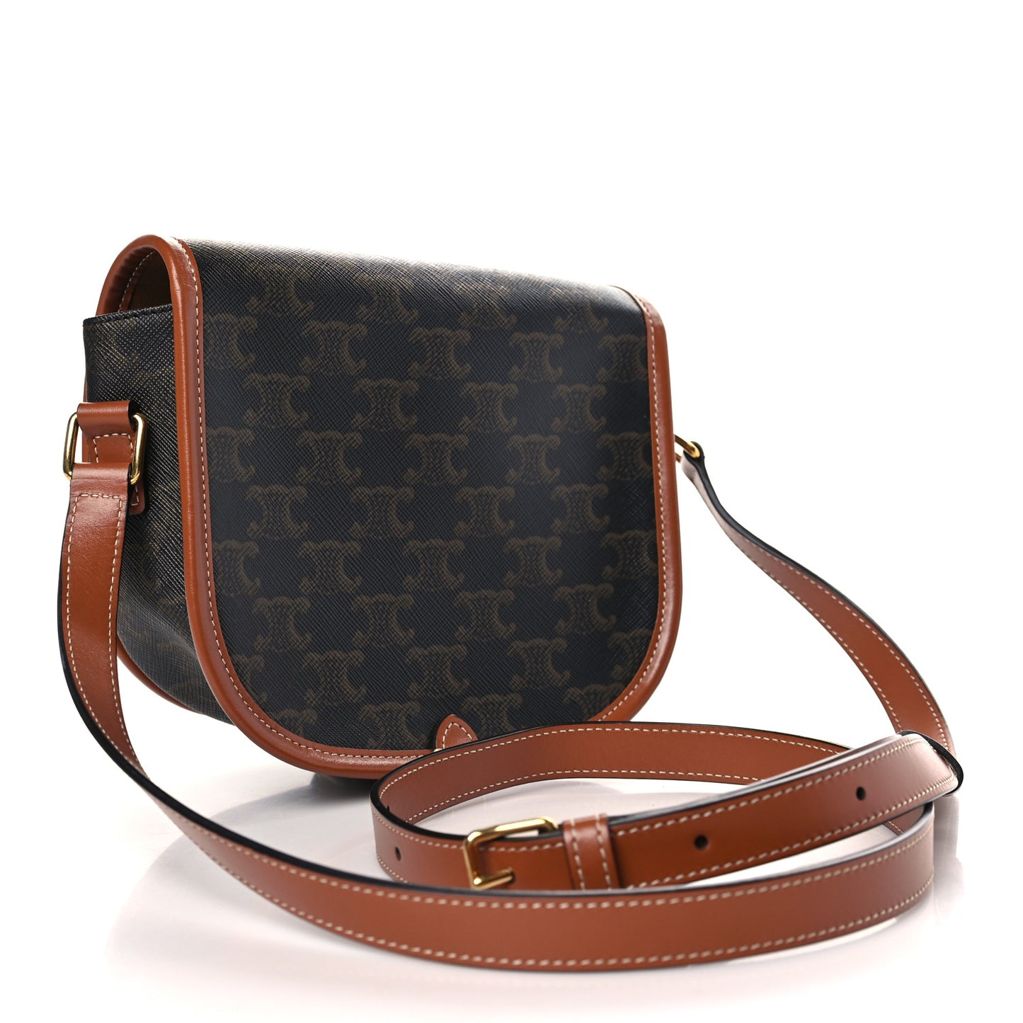 Triomphe Canvas Medium Folco Bag Tan