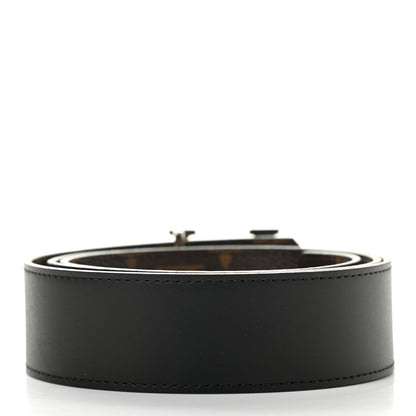 Louis Vuitton Calfskin Monogram 30mm LV Initiales Reversible Belt 95 38 Black 3 of 10