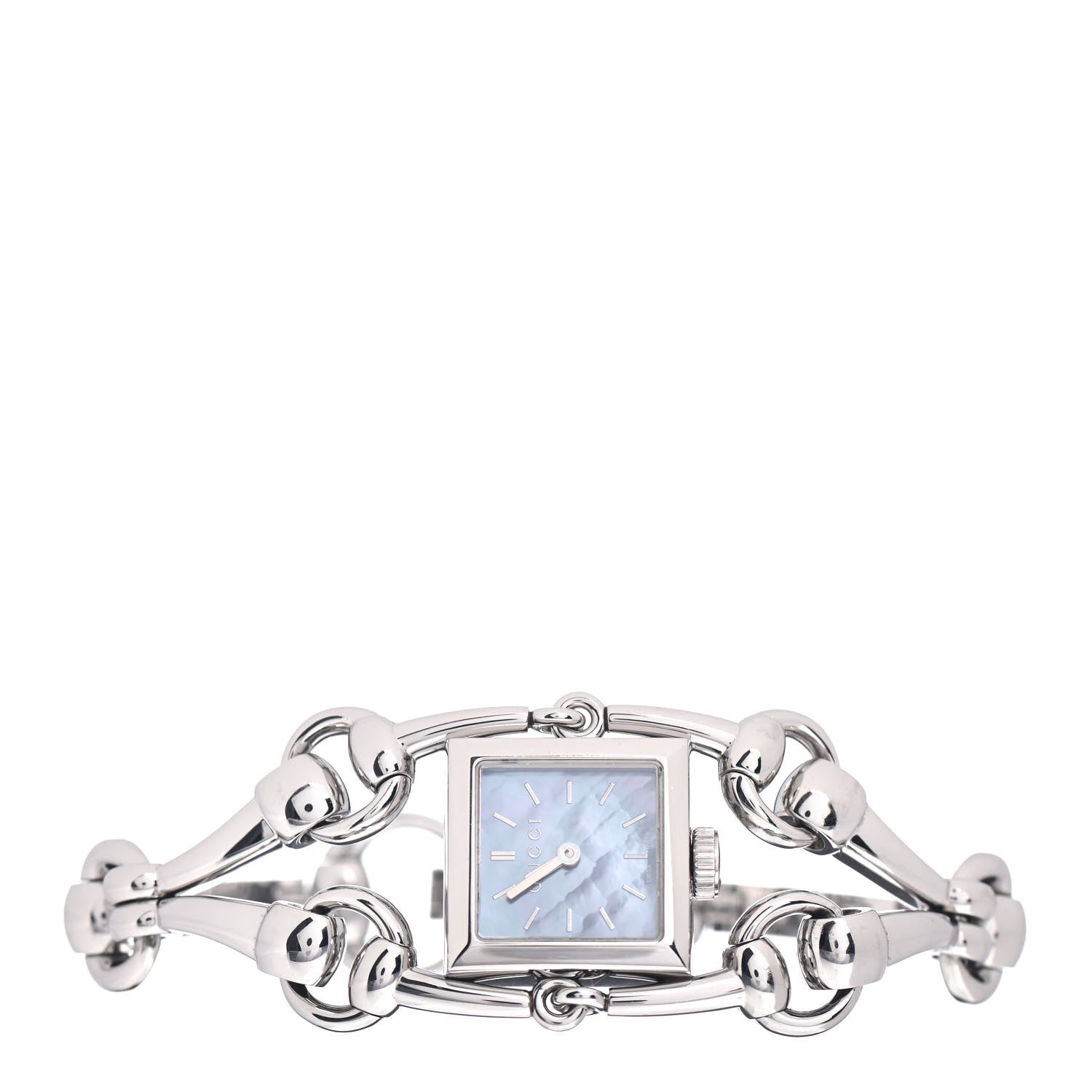 Gucci Stainless Steel Blue Mother of Pearl 20mm Signoria Quartz Watch 2 of 4