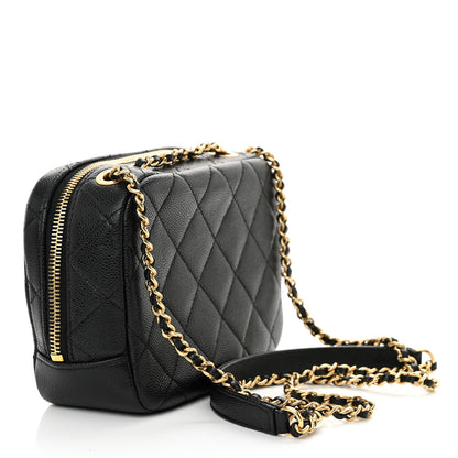 Chanel Caviar Quilted CC Vanity Case Black 3 of 12