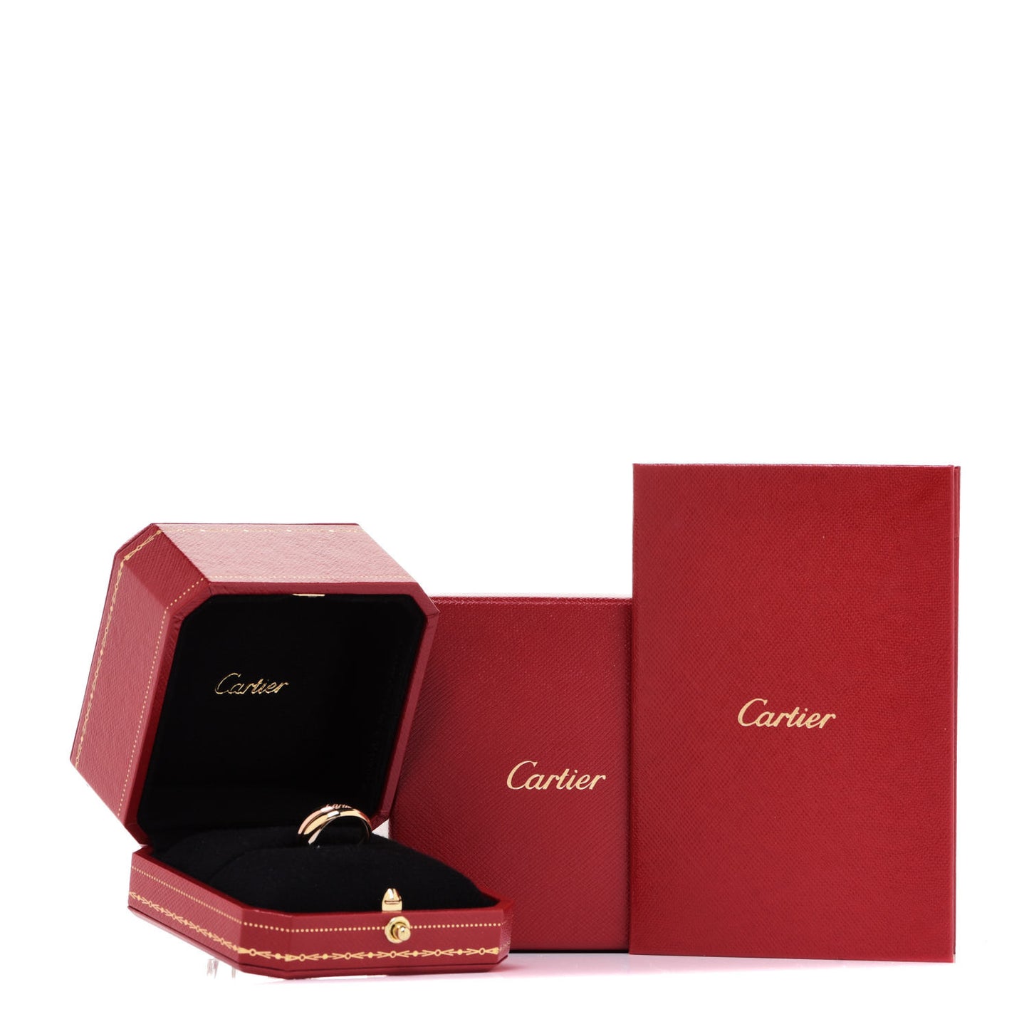 18K Pink Yellow White Gold Classic Trinity Ring 48 4.5