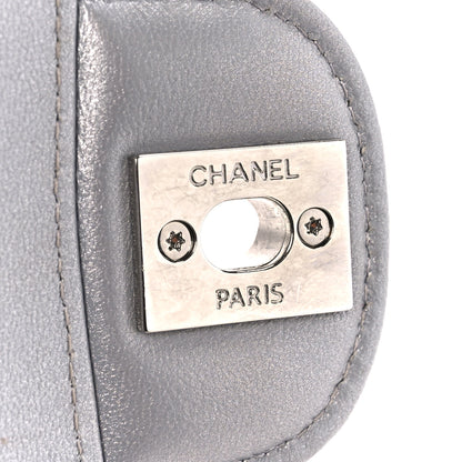 Chanel Metallic Lambskin Quilted Medium Double Flap Silver 7 of 12
