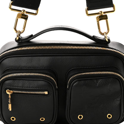 Louis Vuitton Calfskin Monogram Embossed Utility Bag Black 7 of 9