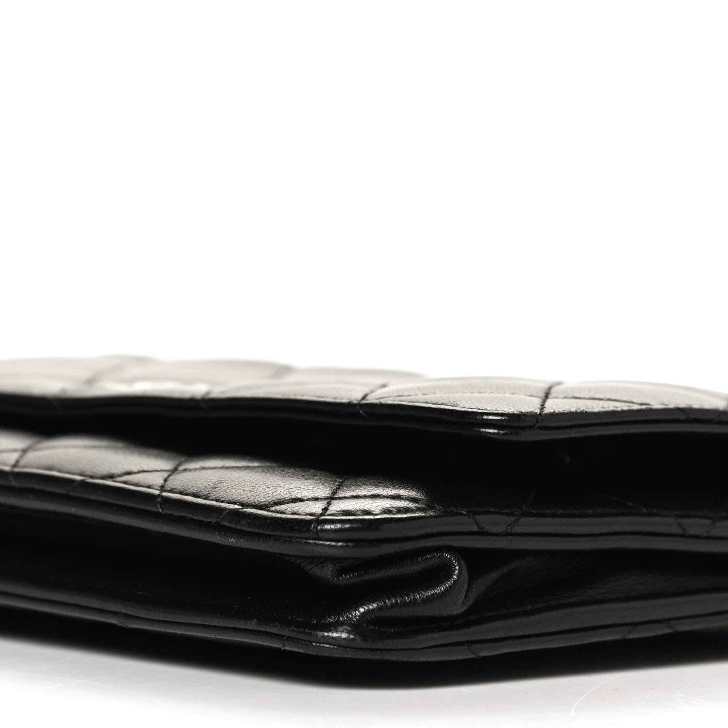 Chanel Lambskin Quilted Wallet On Chain WOC Black 10 of 11