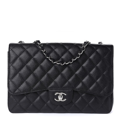 Chanel Caviar Quilted Jumbo Single Flap Black 1 of 11