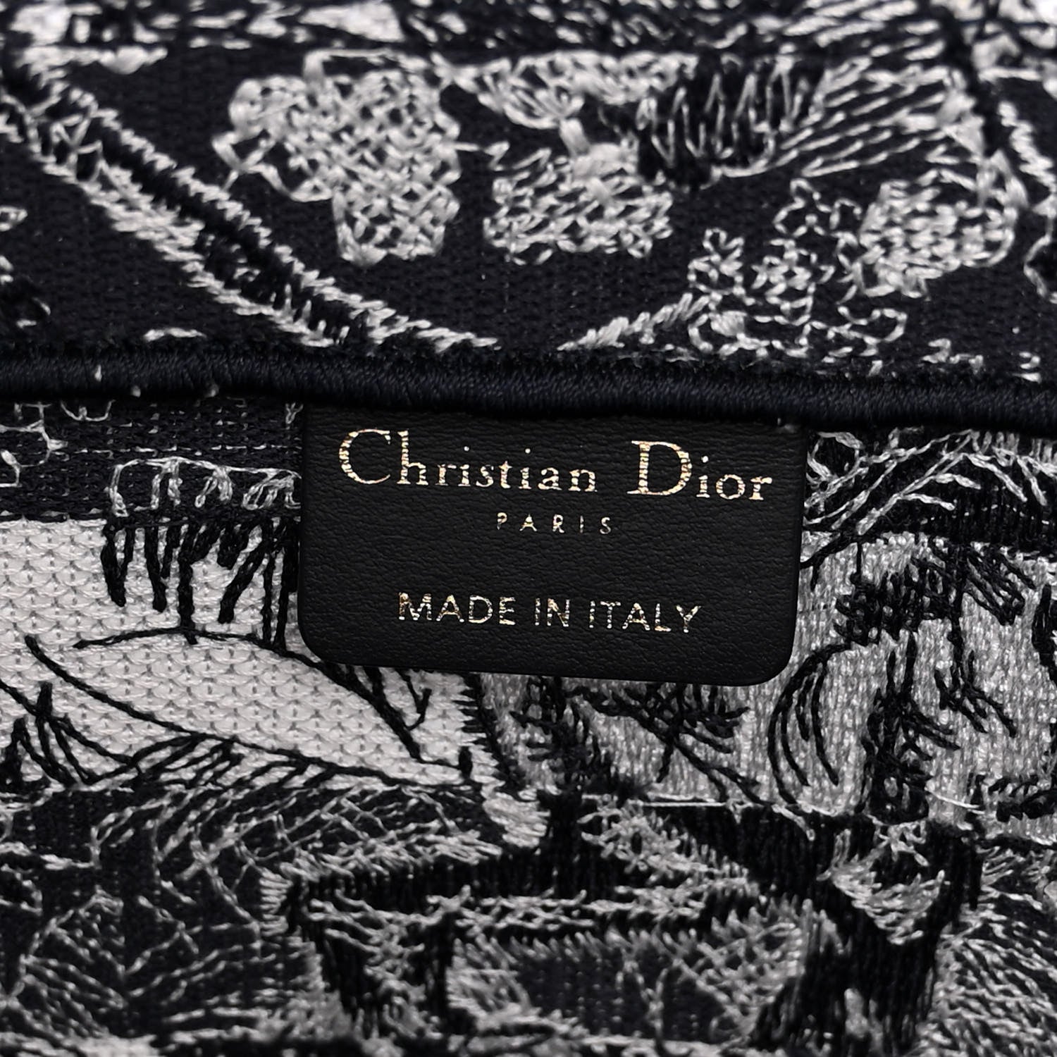 Christian Dior Canvas Embroidered Large Dioriviera Reverse Striped Toile De Jouy Book Tote Blue White 6 of 9