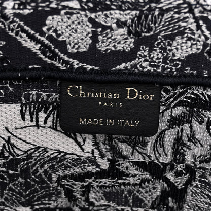 Christian Dior Canvas Embroidered Large Dioriviera Reverse Striped Toile De Jouy Book Tote Blue White 6 of 9