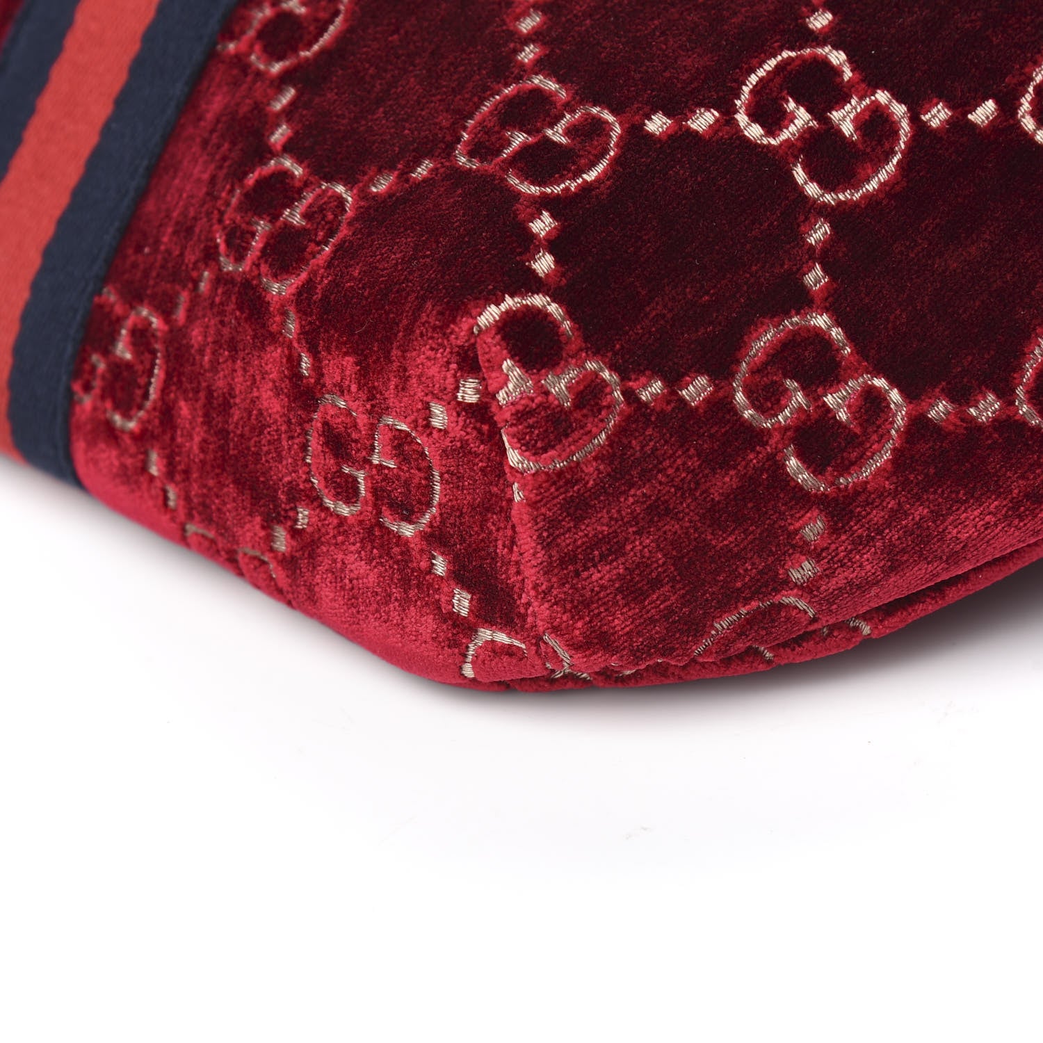 Gucci GG Monogram Velvet Belt Bag Red Cipria 9 of 10