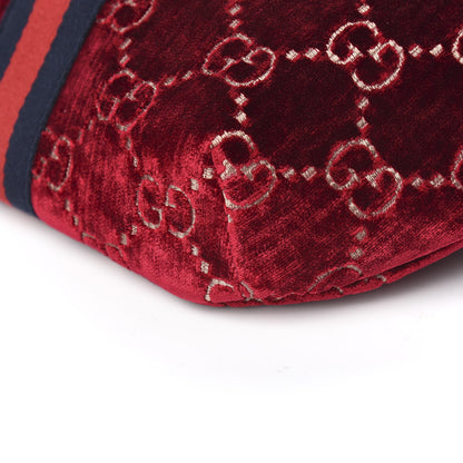 Gucci GG Monogram Velvet Belt Bag Red Cipria 9 of 10
