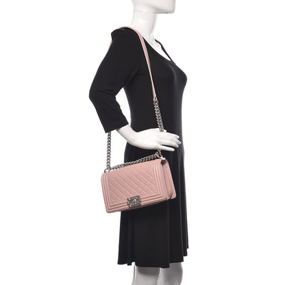 Chanel Calfskin Quilted Medium Boy Flap Light Pink 2 of 11