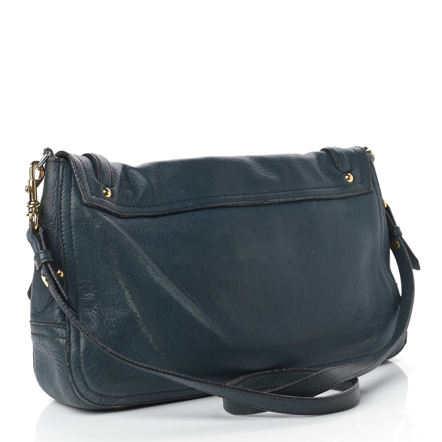 Miu Miu Cervo Small East-West Flap Shoulder Bag Blue 2 of 18