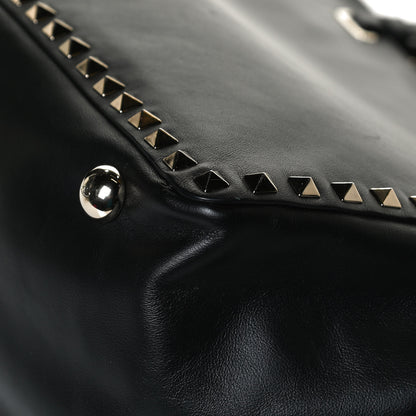 Valentino Garavani Vitello Medium Rockstud Tote Black 11 of 12