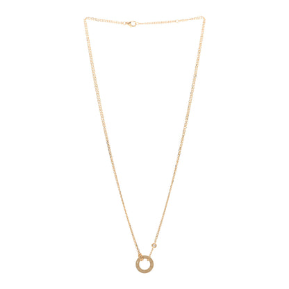 Cartier 18K Yellow Gold 2 Diamond LOVE Necklace 3 of 5