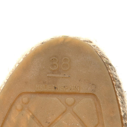 Chanel Lambskin CC Espadrilles 38 Beige Black 7 of 10