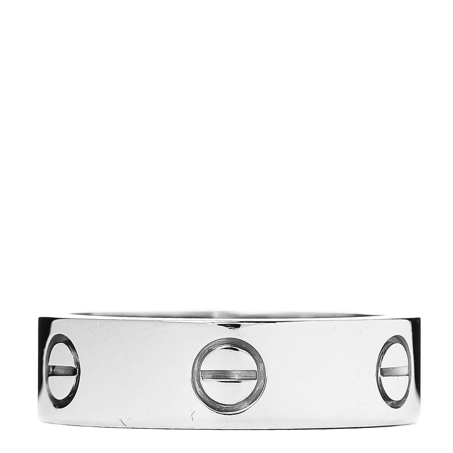 Cartier 18K White Gold 6mm LOVE Ring 58 8.25 3 of 4