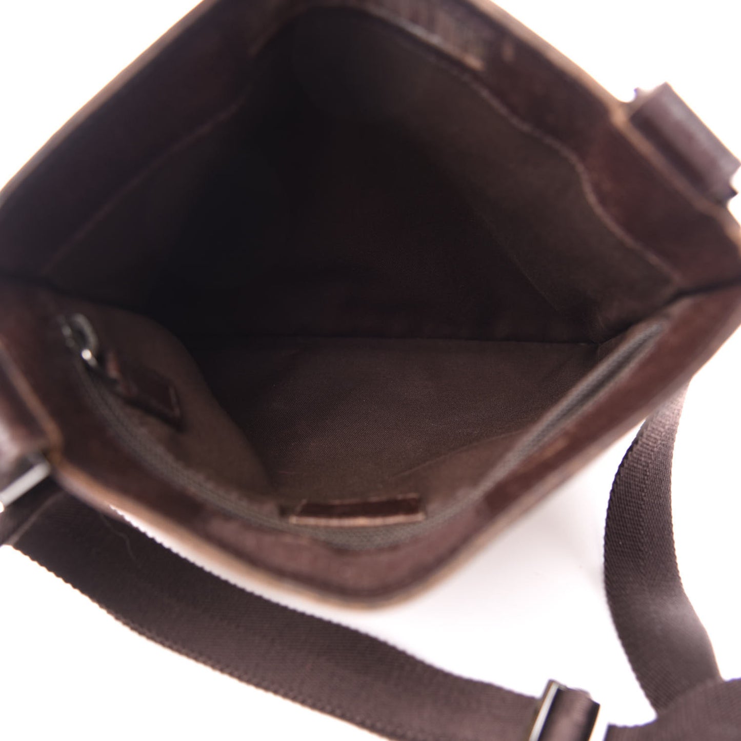 Monogram Messenger Crossbody Bag Dark Brown