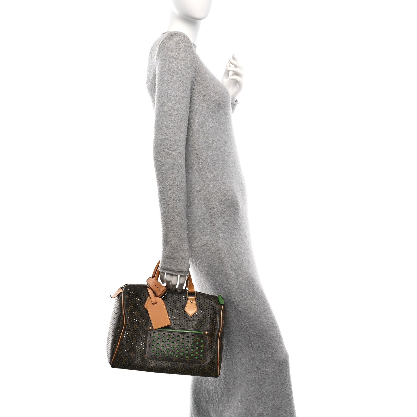 Monogram Perforated Speedy 30 Green