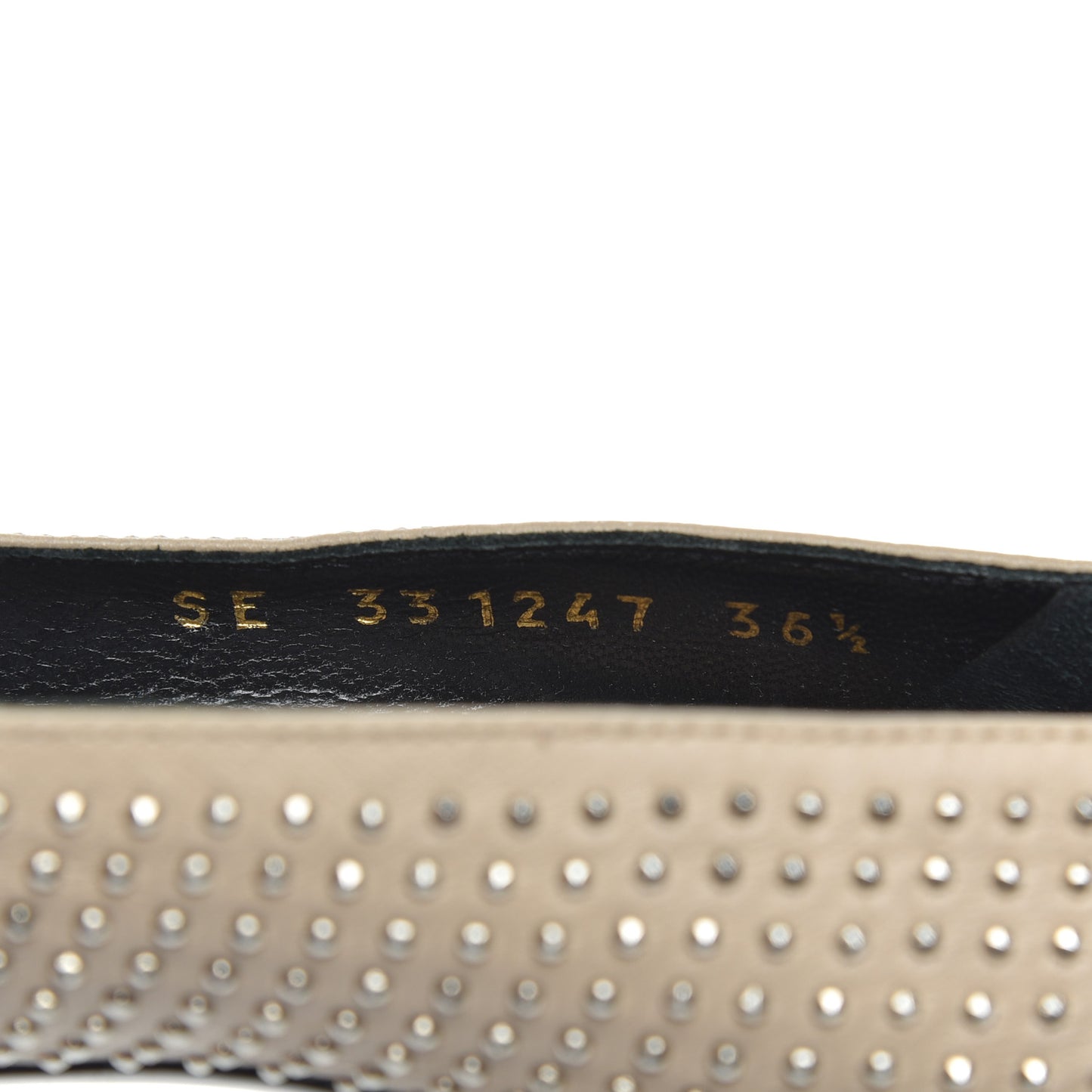Calfskin Micro Stud Paris 105 Pumps 36.5 Beige