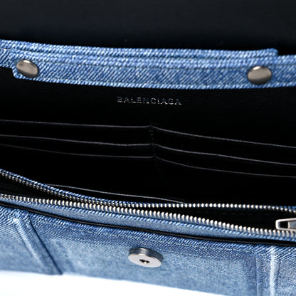 Balenciaga Nappa Denim Printed Hourglass Chain Bag Denim Blue 10 of 10