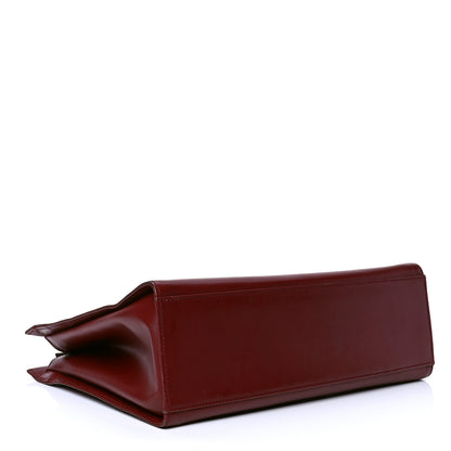 Gucci Calfskin Bamboo Top Handle Tote Red 3 of 6