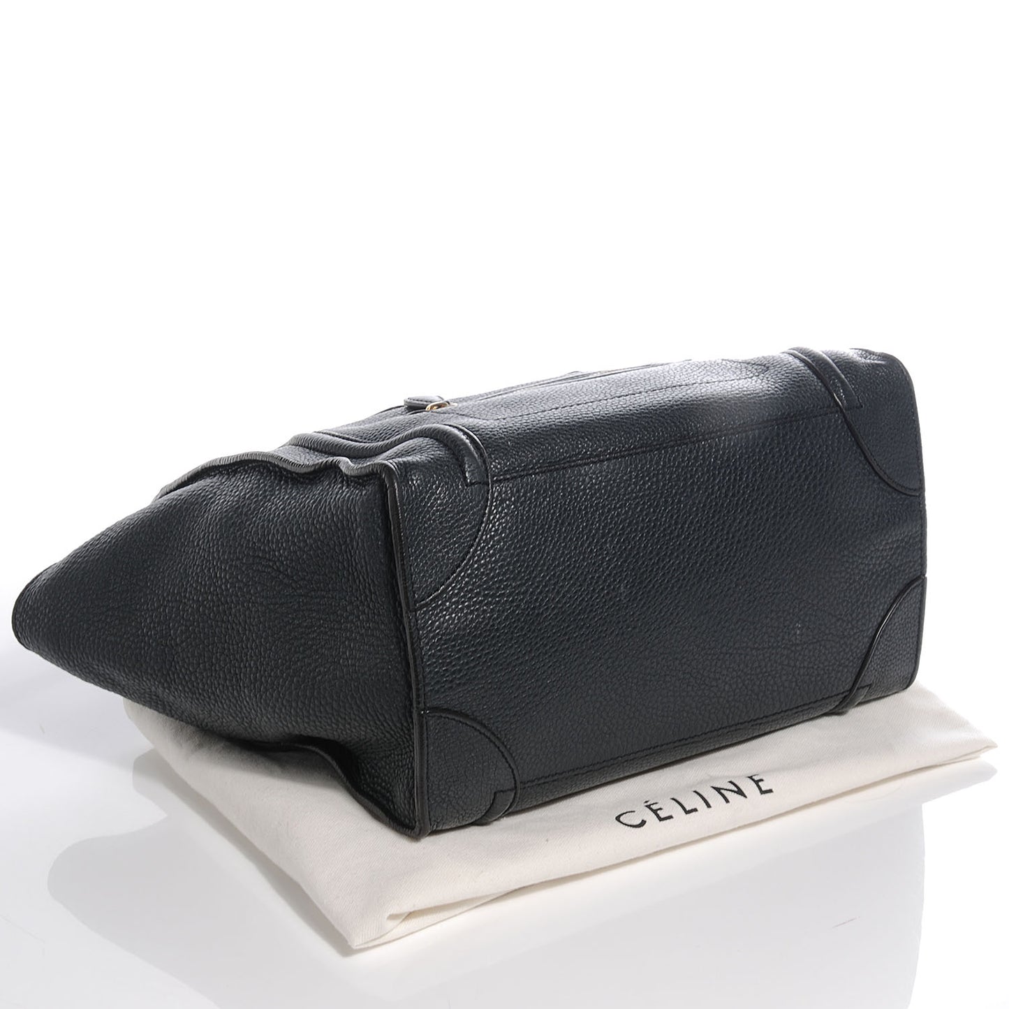 Pebbled Leather Mini Luggage Bag Anthracite