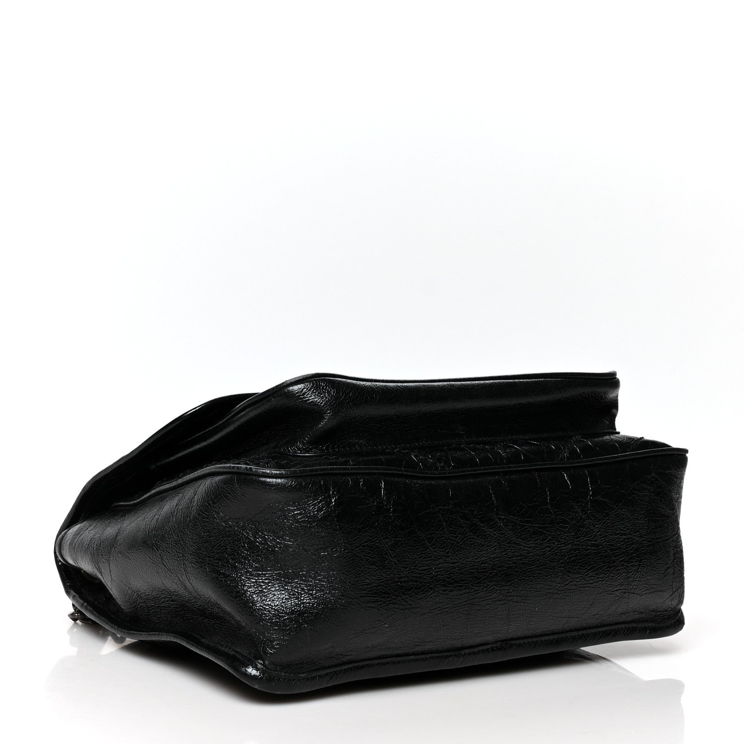 Saint Laurent Crinkled Calfskin Matelasse Monogram Medium Niki Chain Satchel Black 4 of 10