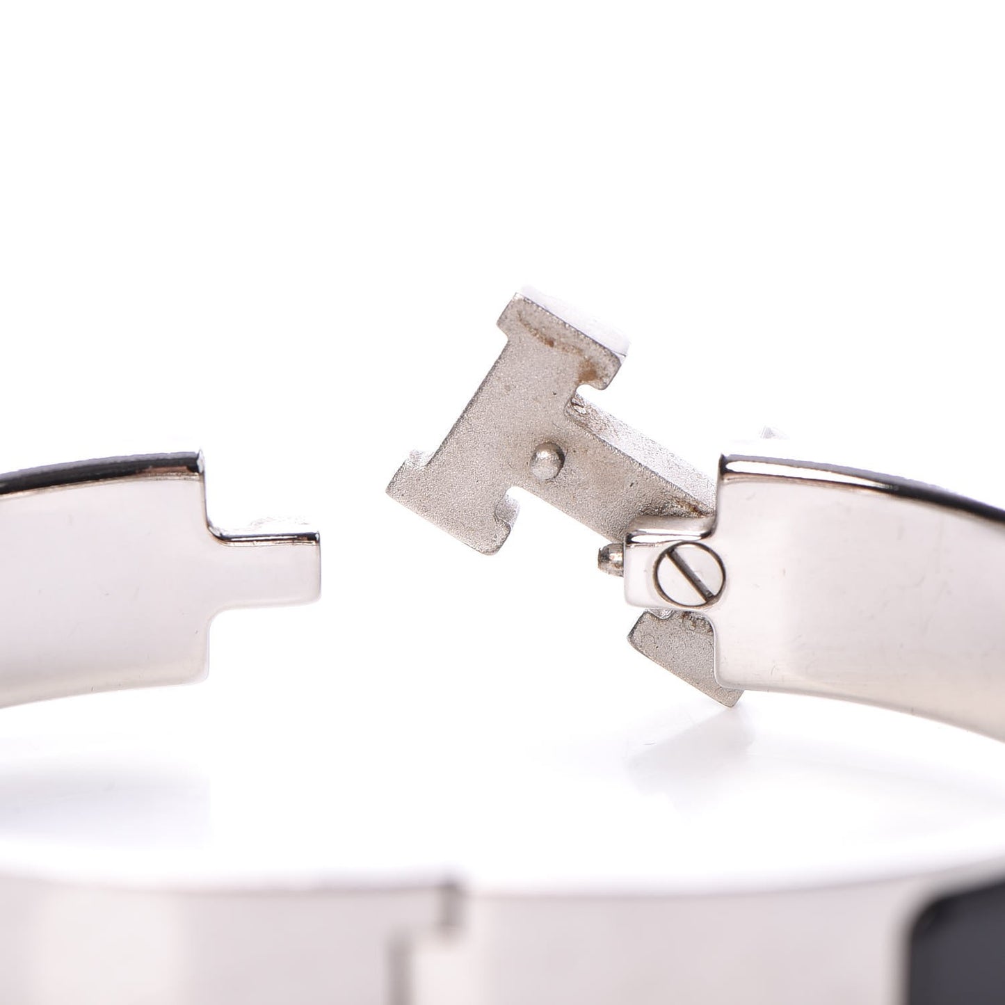 Enamel Narrow Clic Clac H Bracelet PM Black