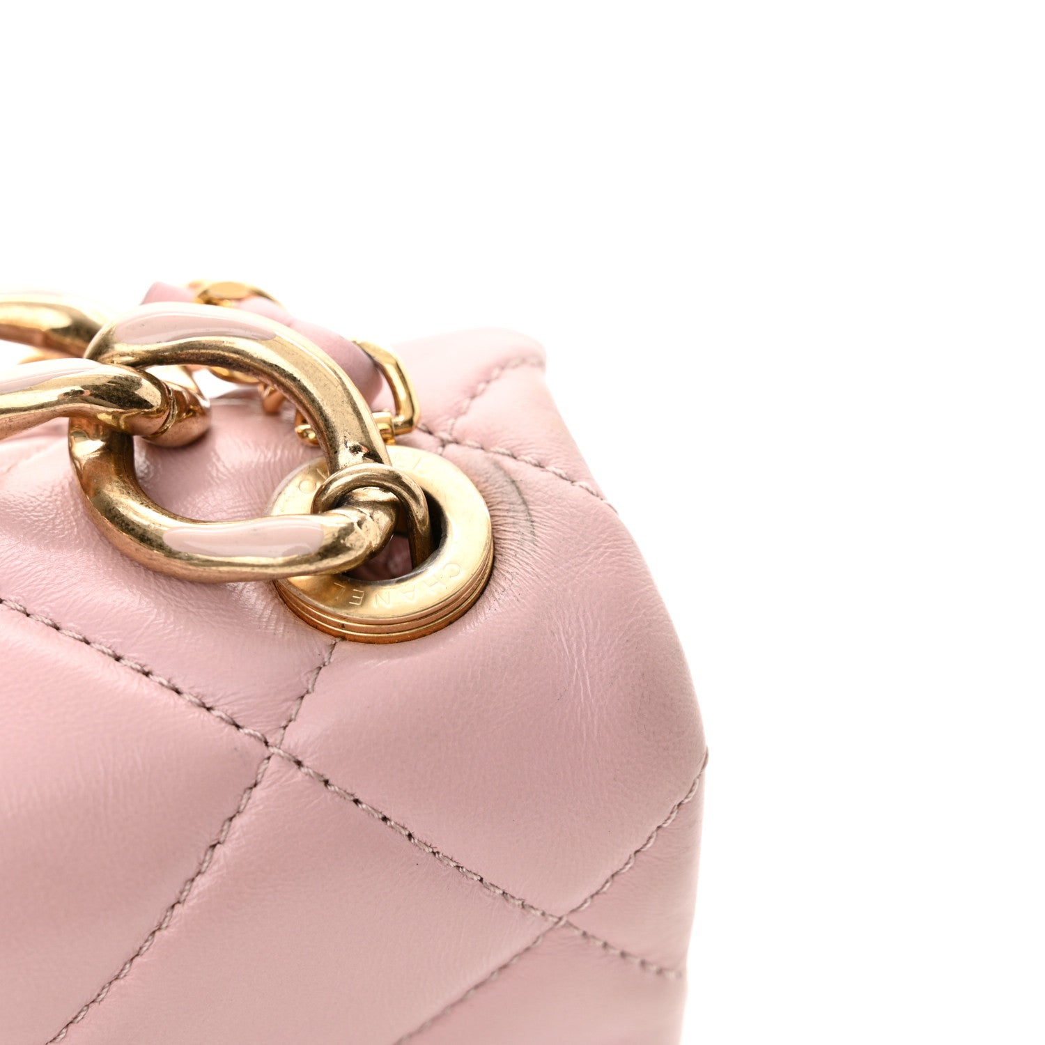 Chanel Lambskin Quilted Mini Color Match Flap Light Pink 12 of 12