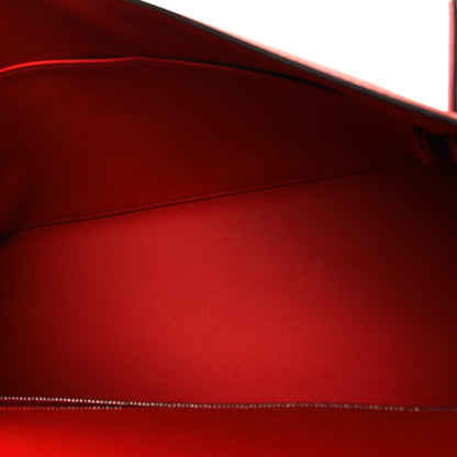 Hermes Berline Toile Swift Kelly Sellier 32 Orange Mecano Ecru 5 of 10