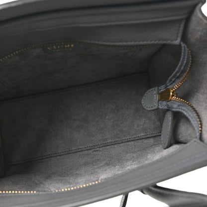 Celine Baby Drummed Calfskin Nano Luggage Kohl 5 of 10