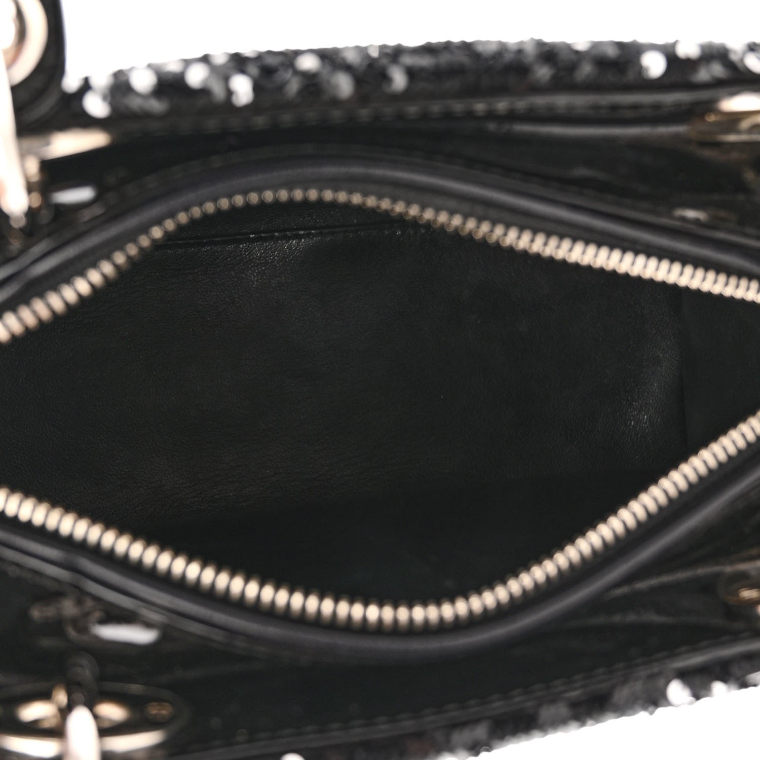 Christian Dior Patent Sequin Medium Lady Dior Black Multicolor 5 of 9