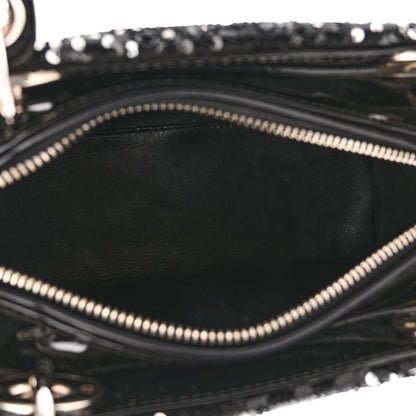 Christian Dior Patent Sequin Medium Lady Dior Black Multicolor 5 of 9