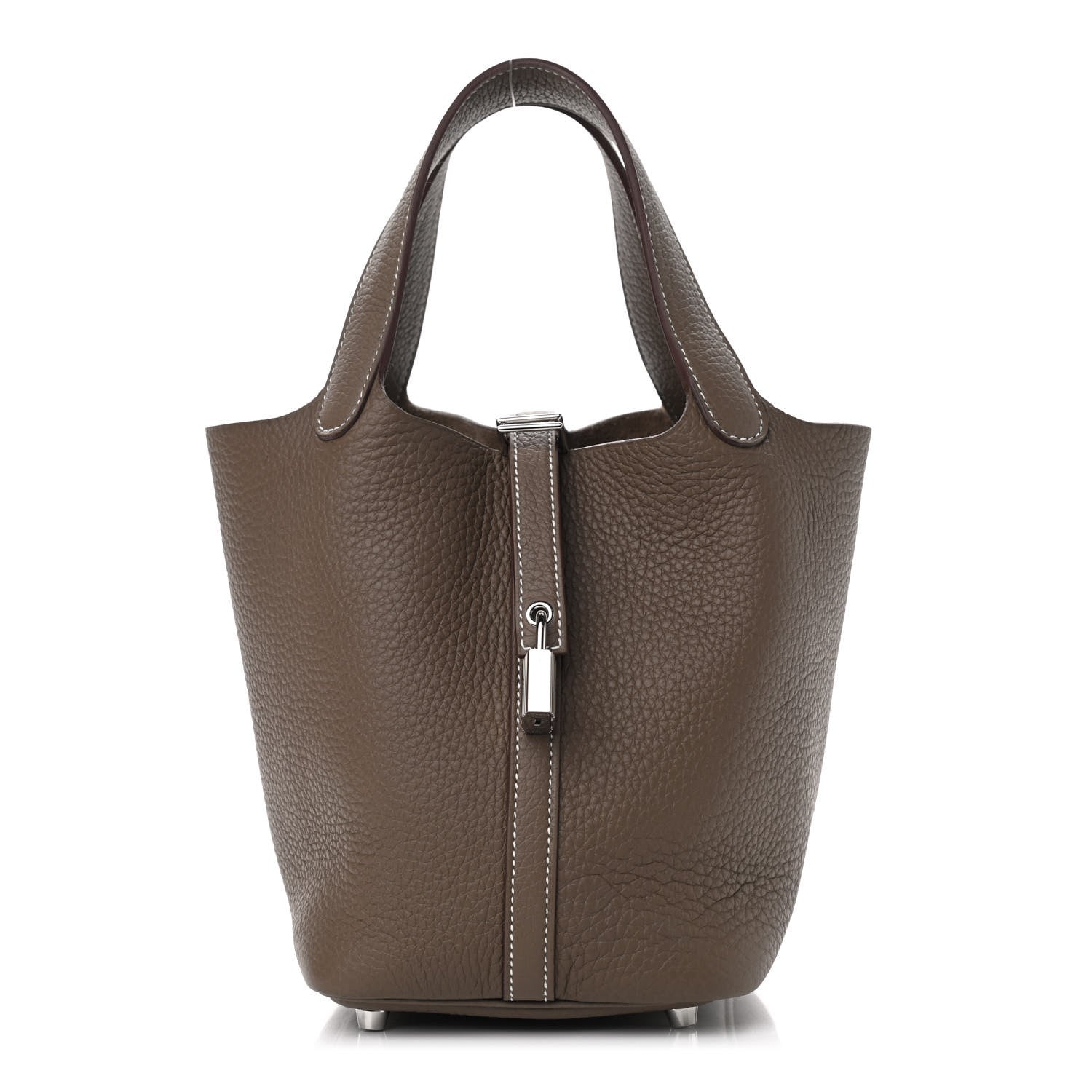 Hermes Taurillon Clemence Picotin Lock 18 PM Etoupe 1 of 9