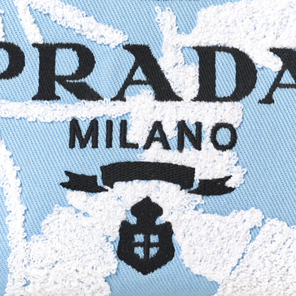 Prada Nylon Drill Logo Embroidered Re-Edition 2005 Shoulder Bag Celeste White 8 of 10