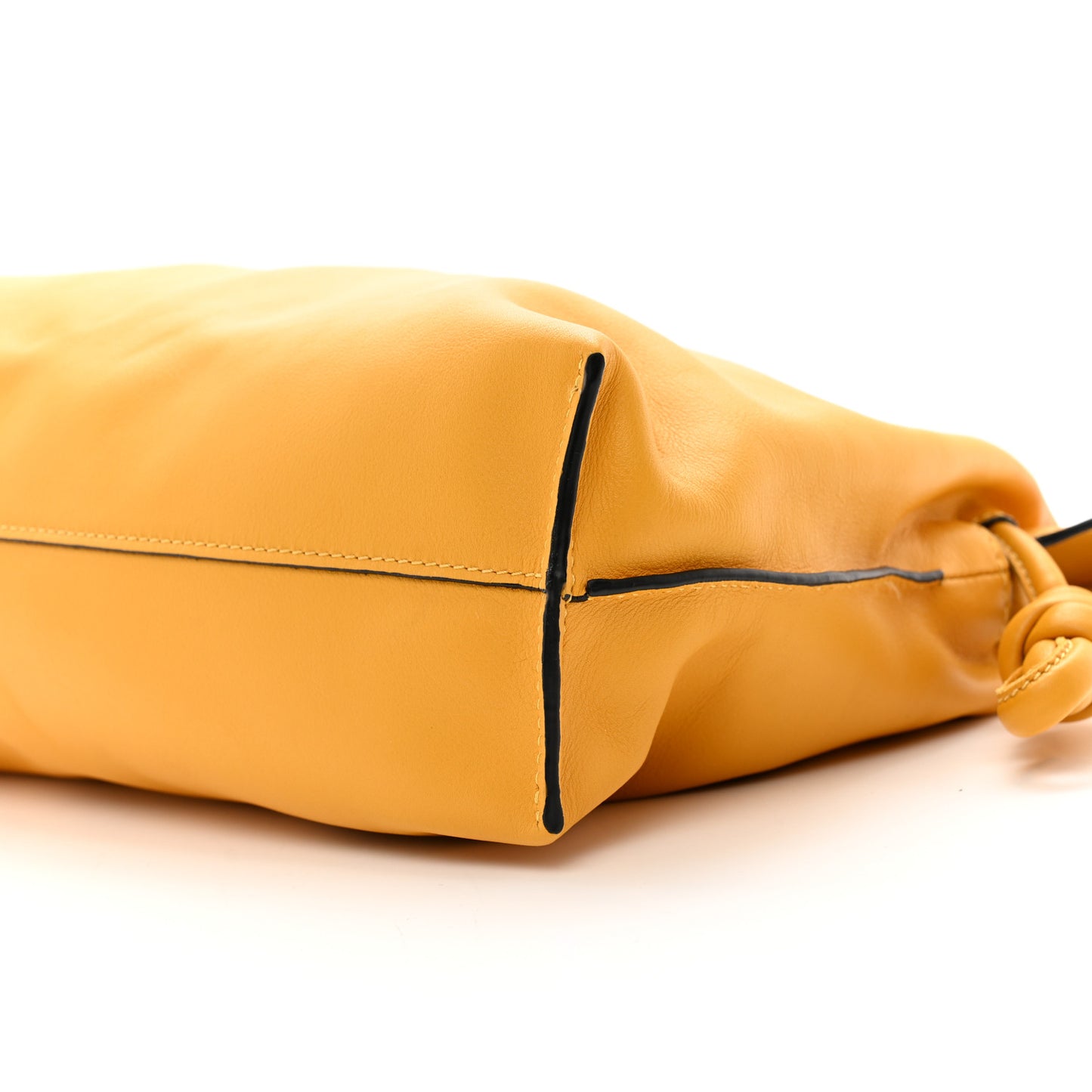 Nappa Medium Flamenco Knot Bag Mustard